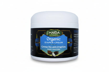 Jar of Maiga Organic Diaper Cream on a white background